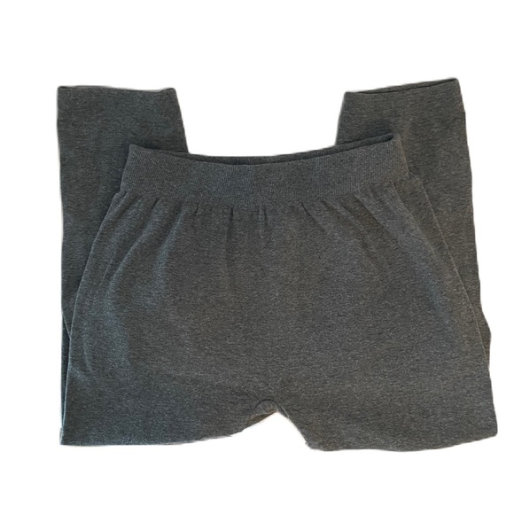 Poof! Gray Elastic Waist Pull On Full Length Leggings One Size Fits All - Picture 6 of 12